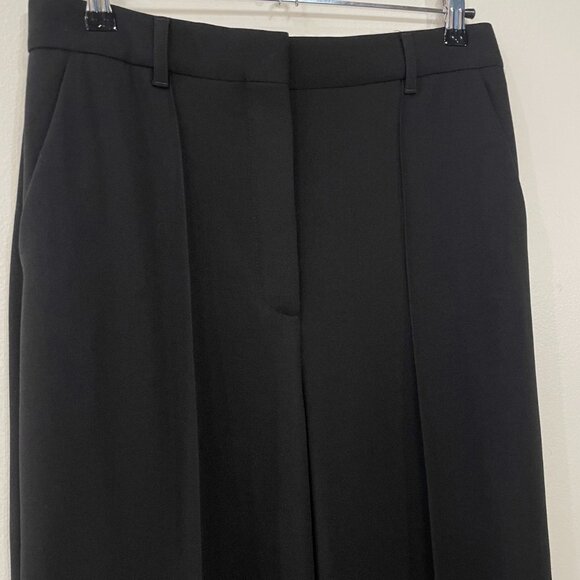 New Tory Burch 100% Wool Wide Leg Trouser Black 10, M $748 - Picture 5 of 10